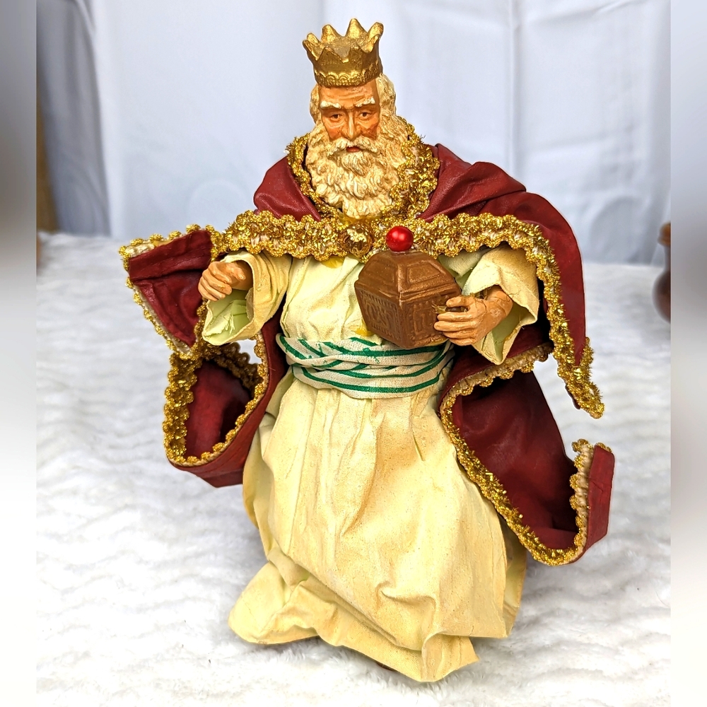 Vintage 1985 Clothtique Papier Mâché Old Man Nativity Wise Man Original Box